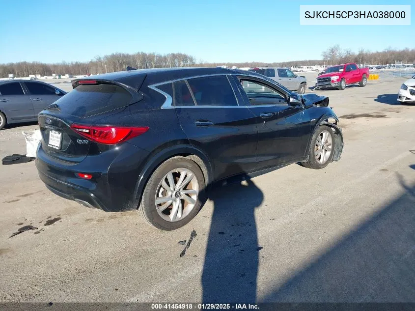 2017 Infiniti Qx30 Luxury VIN: SJKCH5CP3HA038000 Lot: 41454918