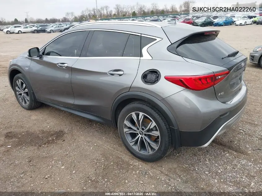 2017 Infiniti Qx30 Premium VIN: SJKCH5CR2HA022260 Lot: 42067553