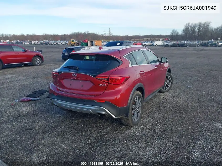 2018 Infiniti Qx30 Essential VIN: SJKCH5CR6JA001949 Lot: 41863195