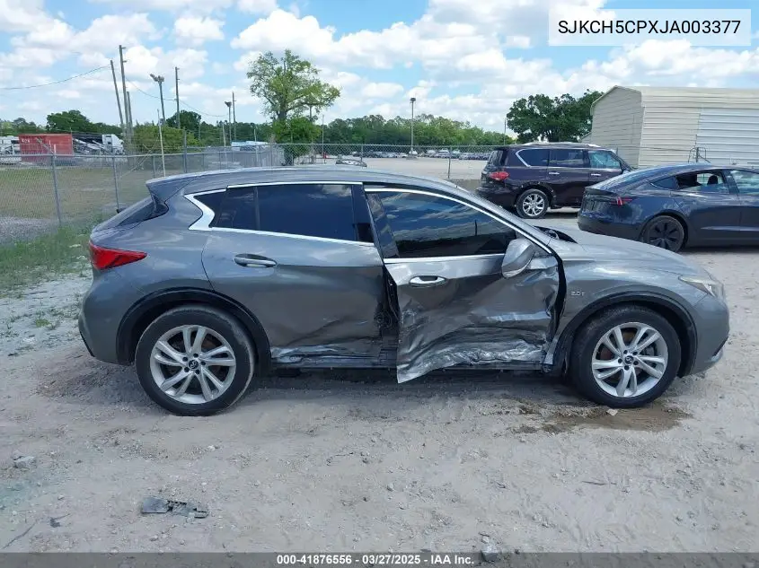 2018 Infiniti Qx30 Pure VIN: SJKCH5CPXJA003377 Lot: 41876556