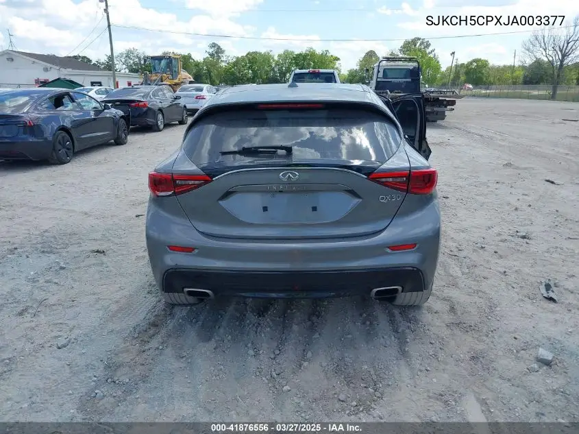 2018 Infiniti Qx30 Pure VIN: SJKCH5CPXJA003377 Lot: 41876556
