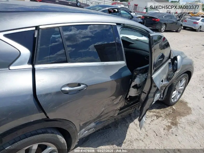 2018 Infiniti Qx30 Pure VIN: SJKCH5CPXJA003377 Lot: 41876556