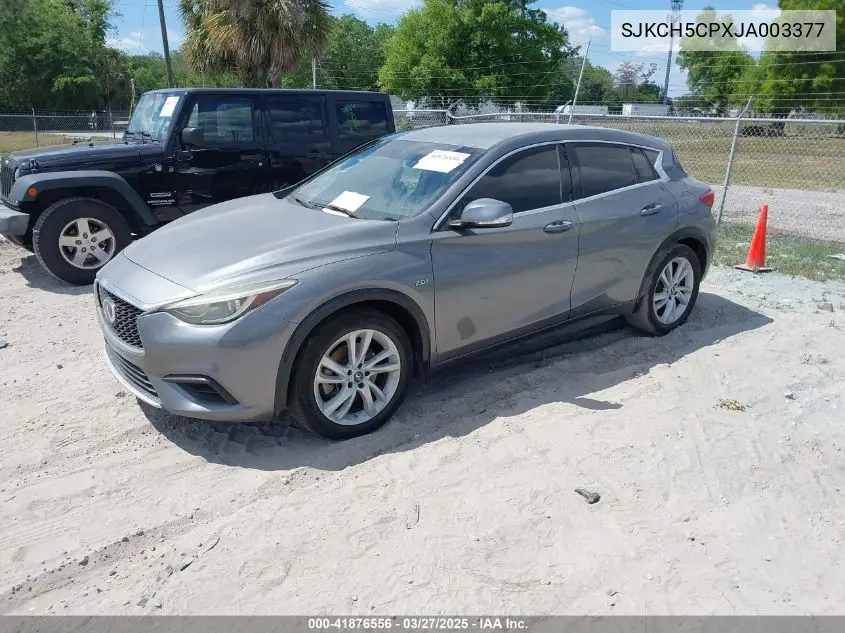 2018 Infiniti Qx30 Pure VIN: SJKCH5CPXJA003377 Lot: 41876556