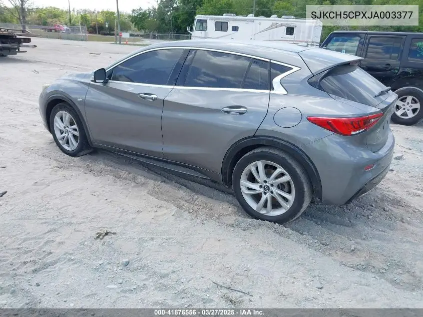 2018 Infiniti Qx30 Pure VIN: SJKCH5CPXJA003377 Lot: 41876556