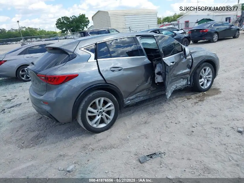 2018 Infiniti Qx30 Pure VIN: SJKCH5CPXJA003377 Lot: 41876556
