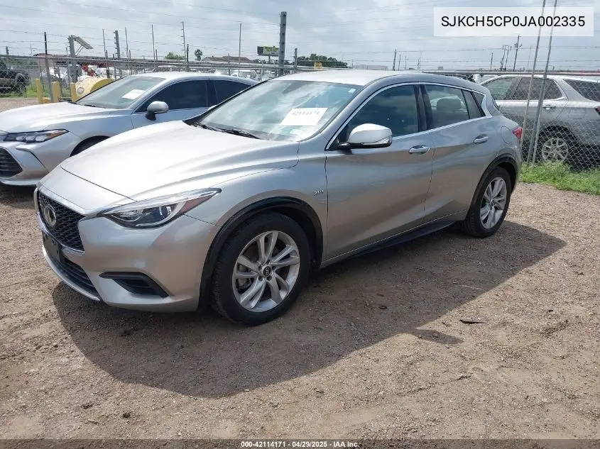 2018 Infiniti Qx30 Pure VIN: SJKCH5CP0JA002335 Lot: 42114171