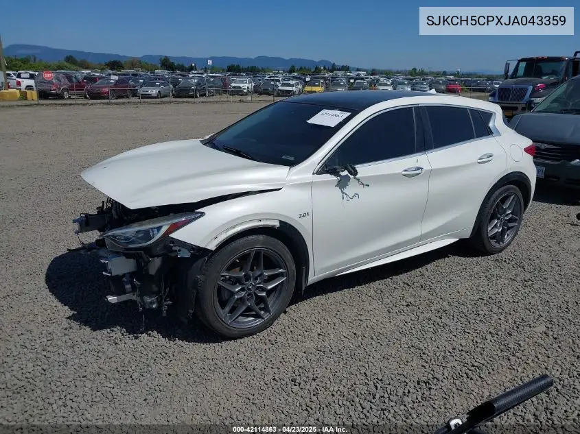 2018 Infiniti Qx30 Sport VIN: SJKCH5CPXJA043359 Lot: 42114863