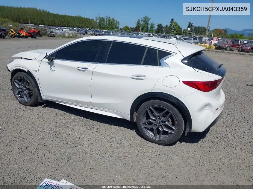 2018 Infiniti Qx30 Sport VIN: SJKCH5CPXJA043359 Lot: 42114863