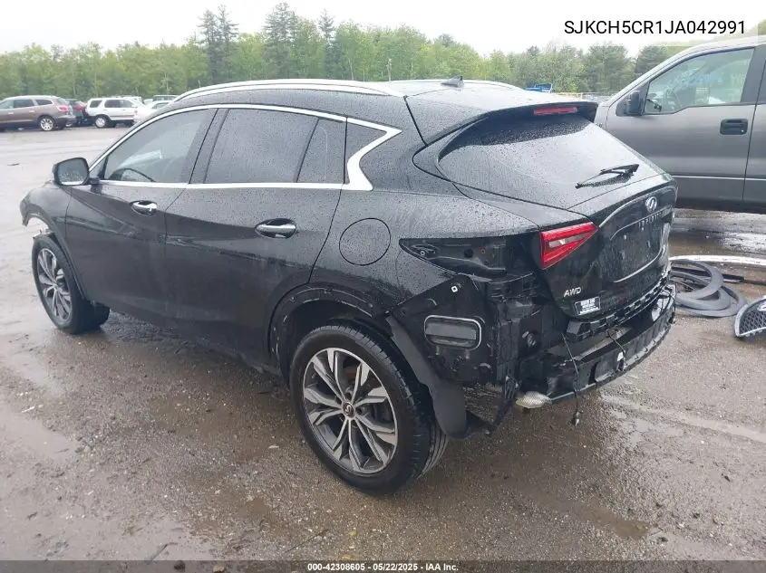 2018 Infiniti Qx30 Essential/Luxe/Luxury/Premium VIN: SJKCH5CR1JA042991 Lot: 42308605