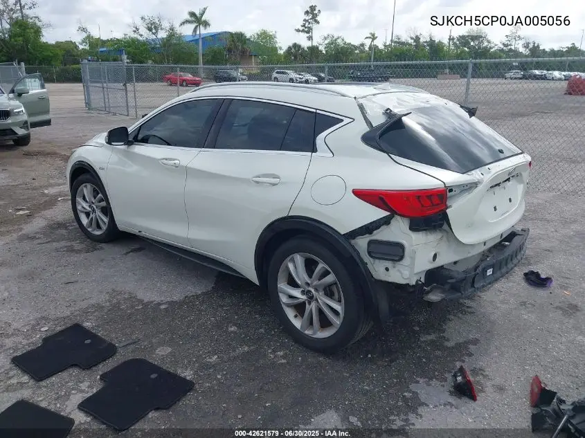 2018 Infiniti Qx30 Luxe VIN: SJKCH5CP0JA005056 Lot: 42621579