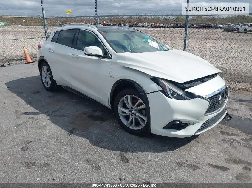 2019 Infiniti Qx30 Luxe VIN: SJKCH5CP8KA010331 Lot: 41749668