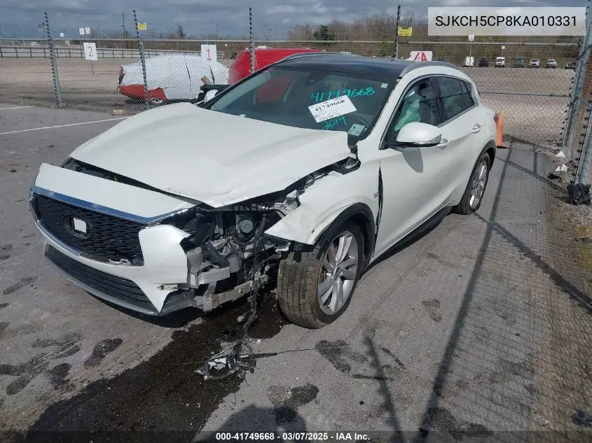 2019 Infiniti Qx30 Luxe VIN: SJKCH5CP8KA010331 Lot: 41749668