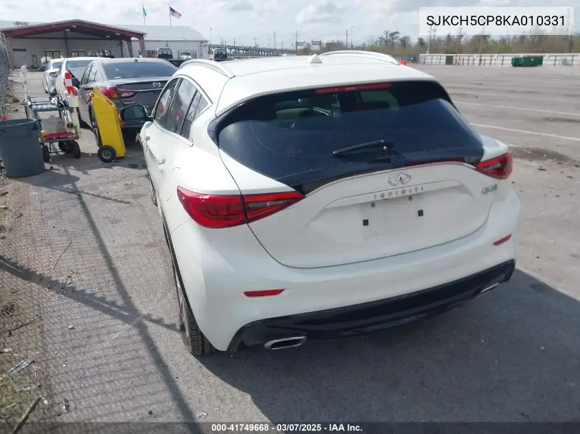 2019 Infiniti Qx30 Luxe VIN: SJKCH5CP8KA010331 Lot: 41749668