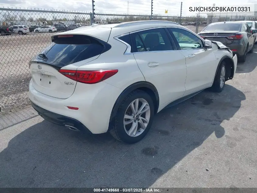 2019 Infiniti Qx30 Luxe VIN: SJKCH5CP8KA010331 Lot: 41749668