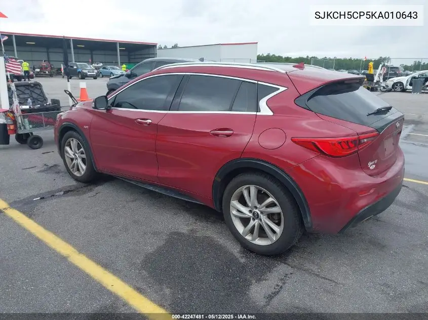 2019 Infiniti Qx30 Luxe VIN: SJKCH5CP5KA010643 Lot: 42247481