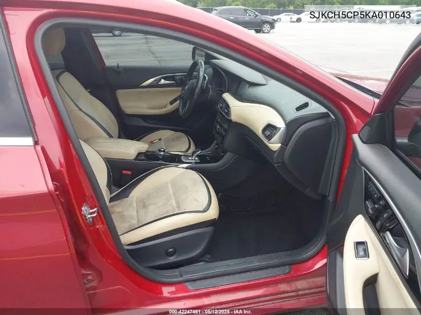 2019 Infiniti Qx30 Luxe VIN: SJKCH5CP5KA010643 Lot: 42247481