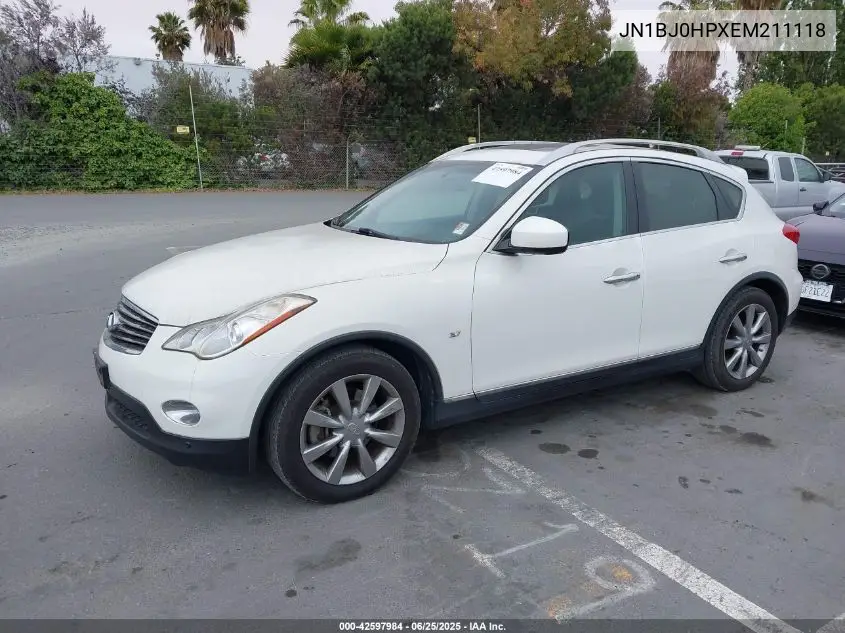 2014 Infiniti Qx50 Journey VIN: JN1BJ0HPXEM211118 Lot: 42597984