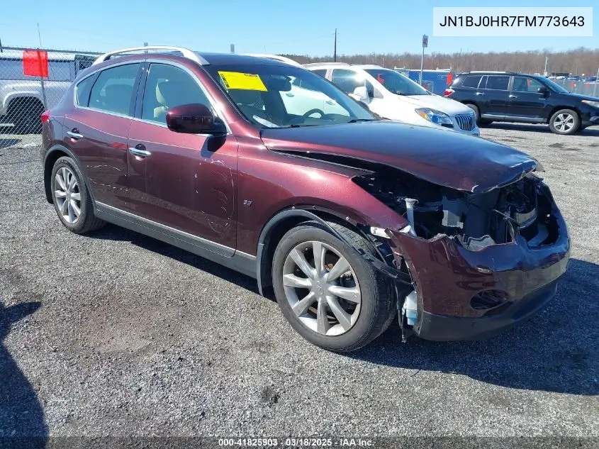 2015 Infiniti Qx50 Journey VIN: JN1BJ0HR7FM773643 Lot: 41825903
