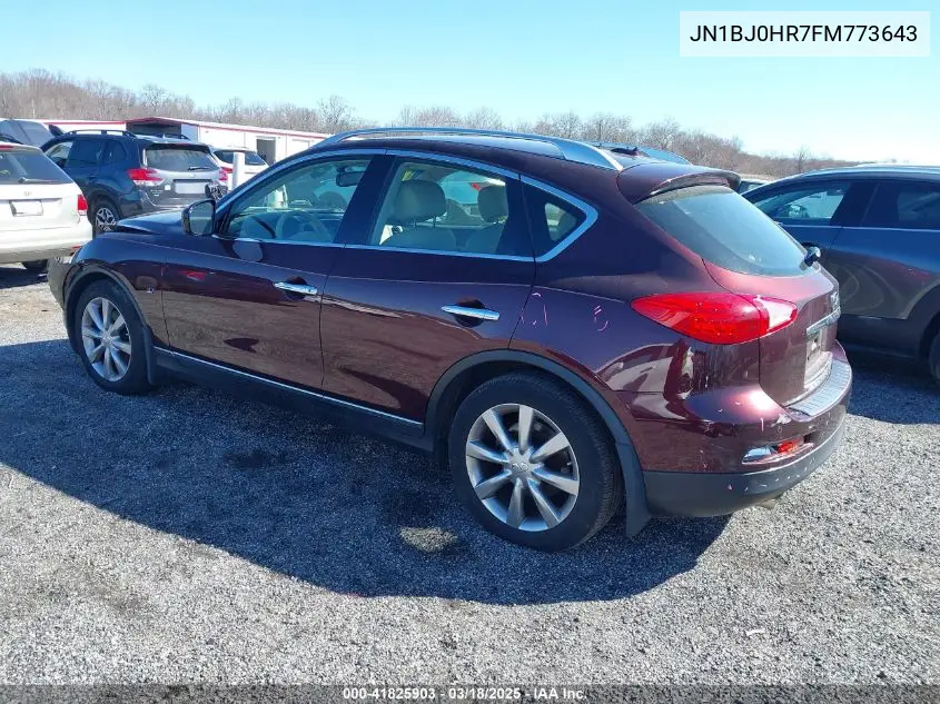 2015 Infiniti Qx50 Journey VIN: JN1BJ0HR7FM773643 Lot: 41825903