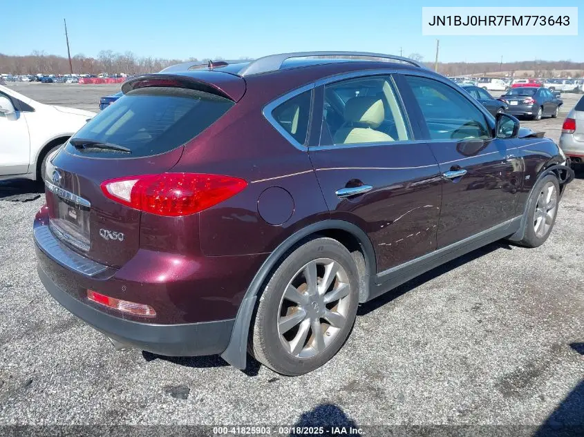2015 Infiniti Qx50 Journey VIN: JN1BJ0HR7FM773643 Lot: 41825903