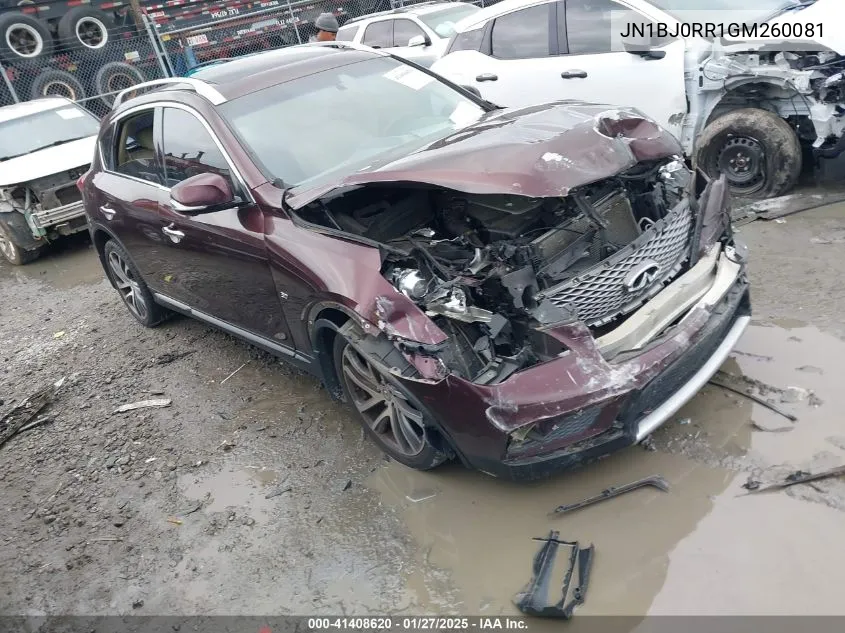 2016 Infiniti Qx50 VIN: JN1BJ0RR1GM260081 Lot: 41408620