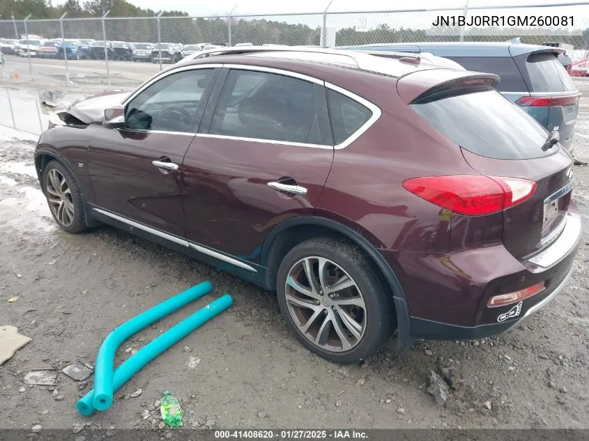 2016 Infiniti Qx50 VIN: JN1BJ0RR1GM260081 Lot: 41408620
