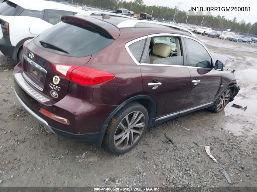 2016 Infiniti Qx50 VIN: JN1BJ0RR1GM260081 Lot: 41408620