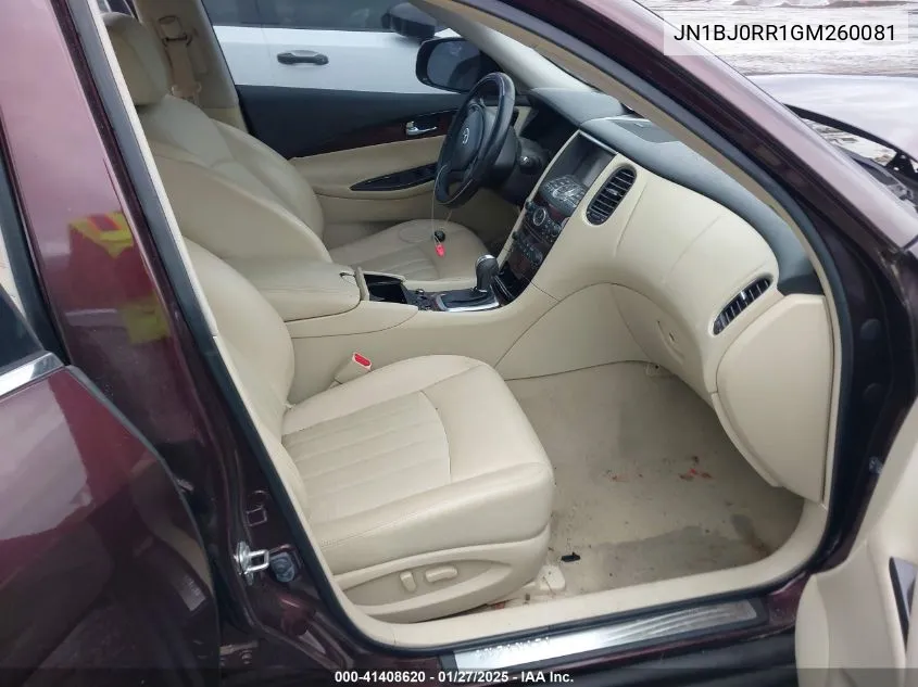 2016 Infiniti Qx50 VIN: JN1BJ0RR1GM260081 Lot: 41408620