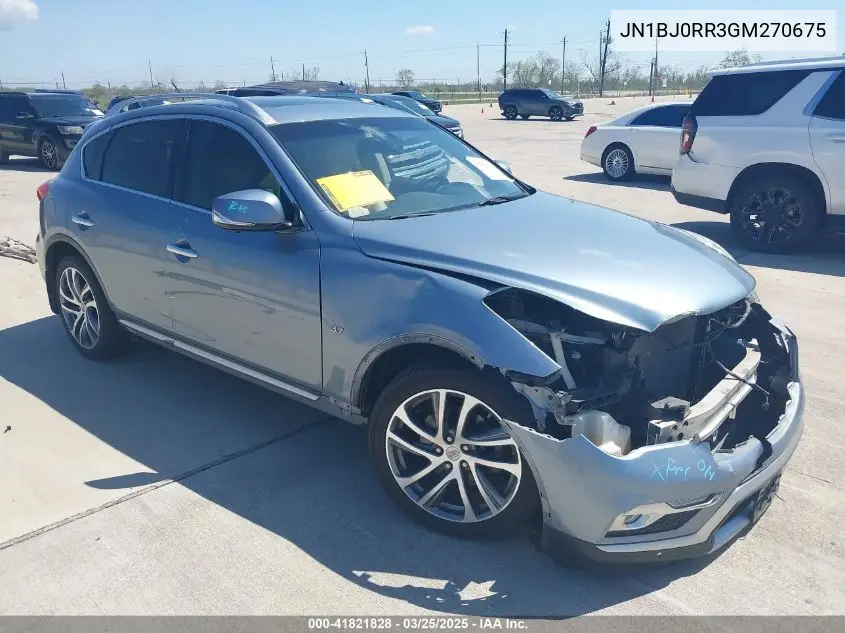 2016 Infiniti Qx50 VIN: JN1BJ0RR3GM270675 Lot: 41821828