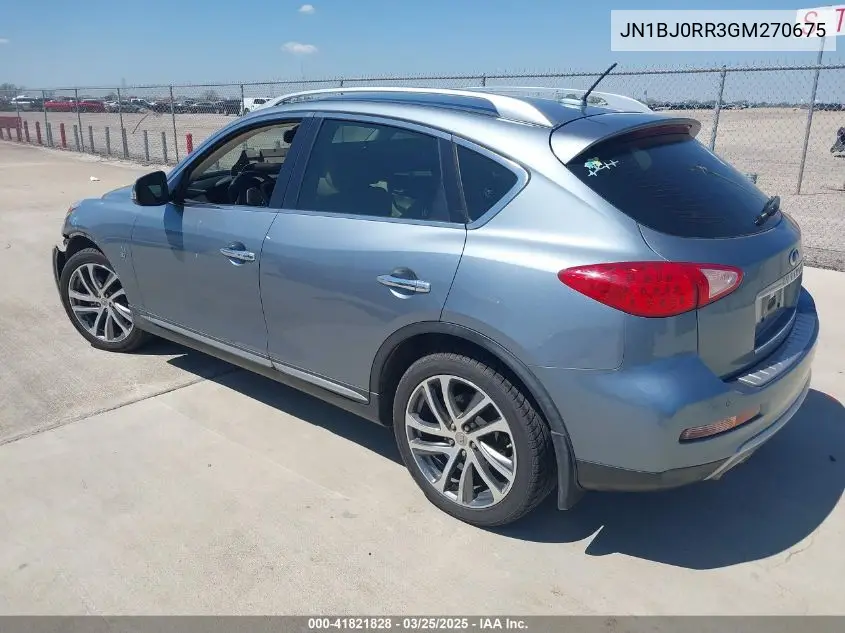 2016 Infiniti Qx50 VIN: JN1BJ0RR3GM270675 Lot: 41821828