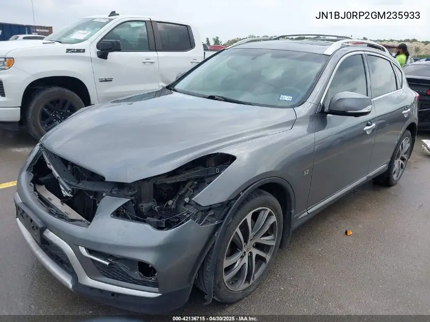 2016 Infiniti Qx50 VIN: JN1BJ0RP2GM235933 Lot: 42136715