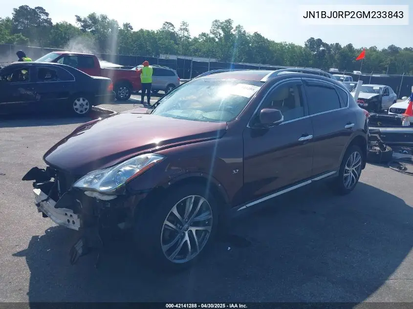 2016 Infiniti Qx50 VIN: JN1BJ0RP2GM233843 Lot: 42141288