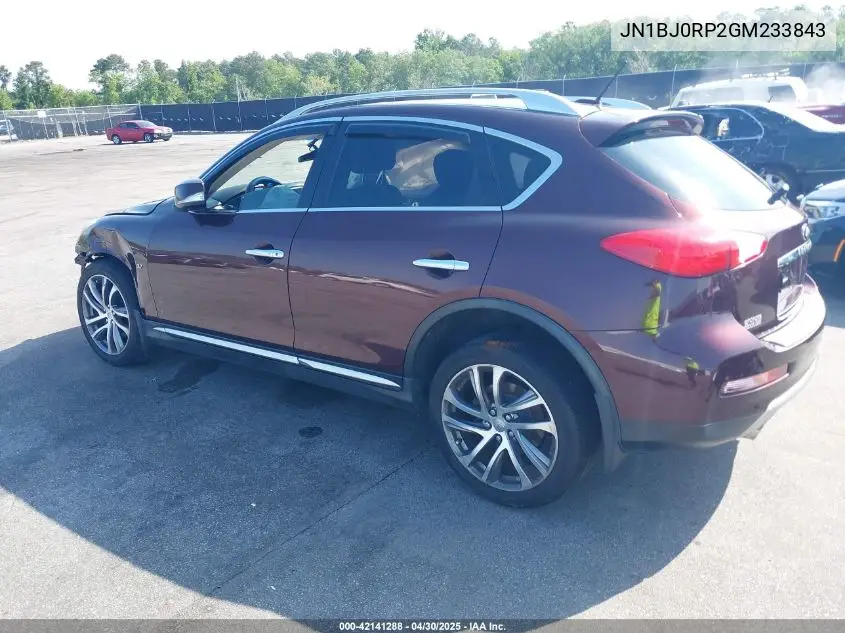 2016 Infiniti Qx50 VIN: JN1BJ0RP2GM233843 Lot: 42141288