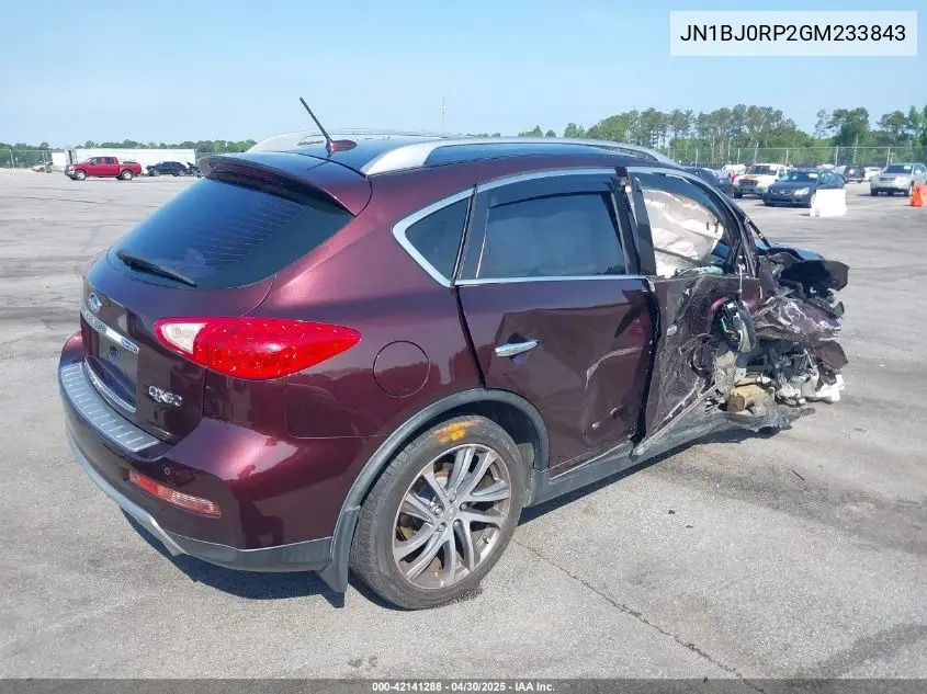 2016 Infiniti Qx50 VIN: JN1BJ0RP2GM233843 Lot: 42141288