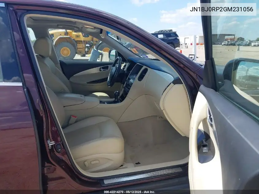 2016 Infiniti Qx50 VIN: JN1BJ0RP2GM231056 Lot: 42214270