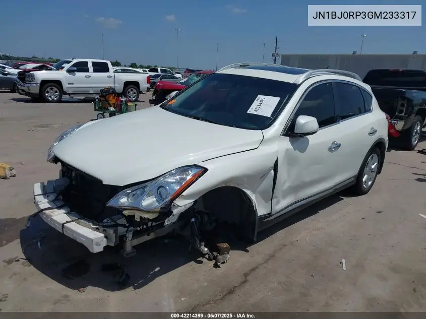 2016 Infiniti Qx50 VIN: JN1BJ0RP3GM233317 Lot: 42214399