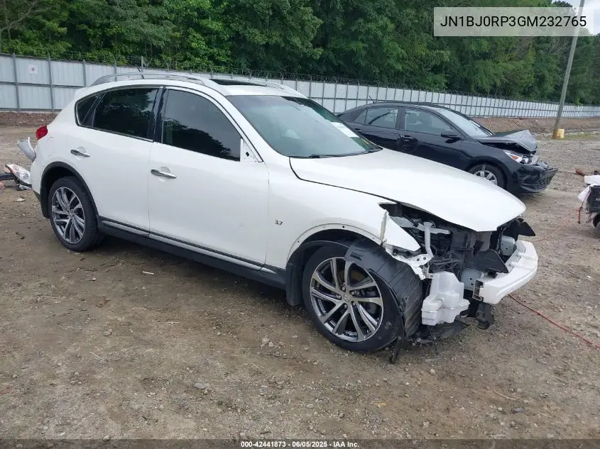 2016 Infiniti Qx50 VIN: JN1BJ0RP3GM232765 Lot: 42441873