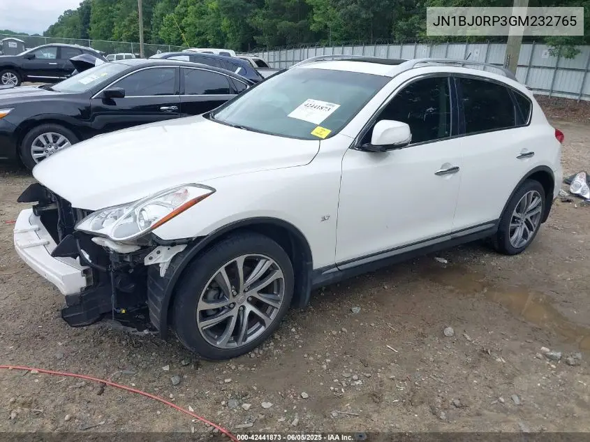 2016 Infiniti Qx50 VIN: JN1BJ0RP3GM232765 Lot: 42441873