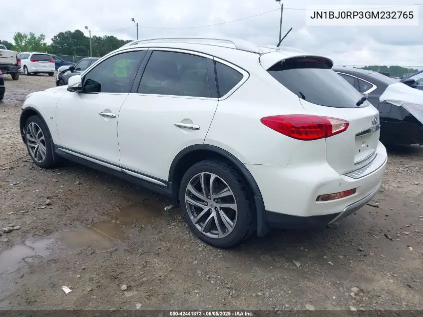 2016 Infiniti Qx50 VIN: JN1BJ0RP3GM232765 Lot: 42441873