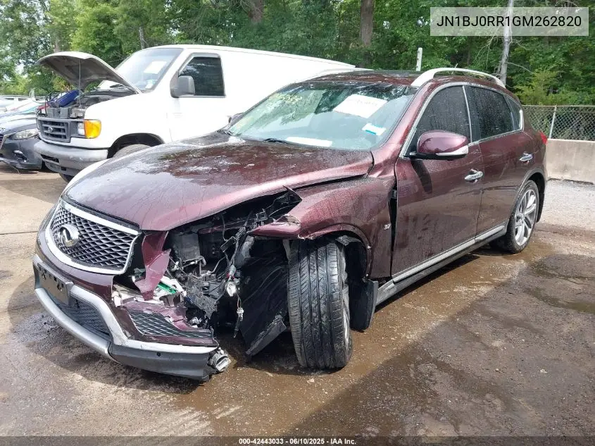 2016 Infiniti Qx50 VIN: JN1BJ0RR1GM262820 Lot: 42443033