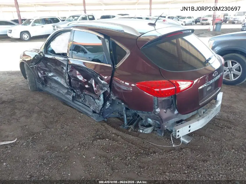 2016 Infiniti Qx50 VIN: JN1BJ0RP2GM230697 Lot: 42574195