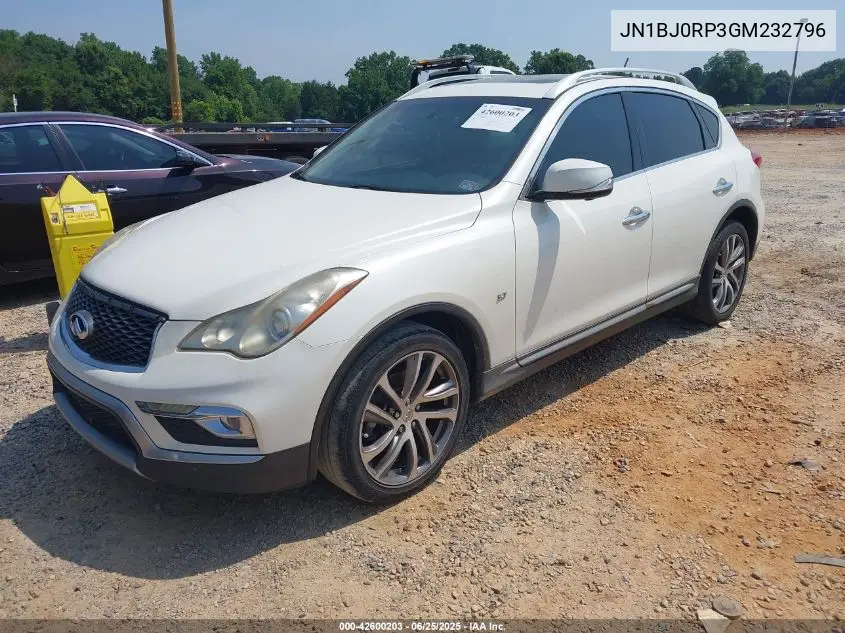 2016 Infiniti Qx50 VIN: JN1BJ0RP3GM232796 Lot: 42600203