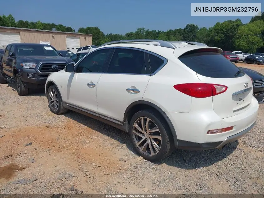 2016 Infiniti Qx50 VIN: JN1BJ0RP3GM232796 Lot: 42600203