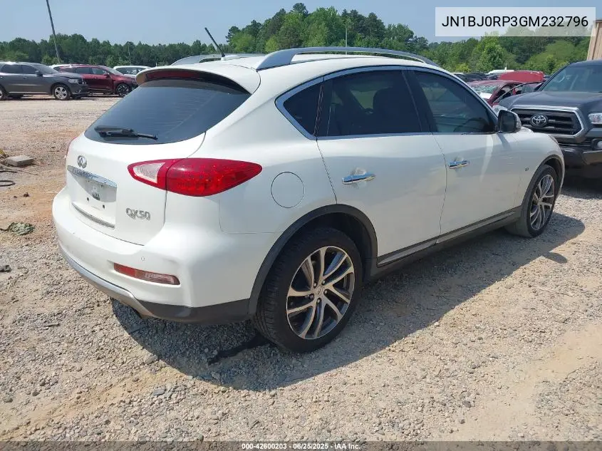 2016 Infiniti Qx50 VIN: JN1BJ0RP3GM232796 Lot: 42600203