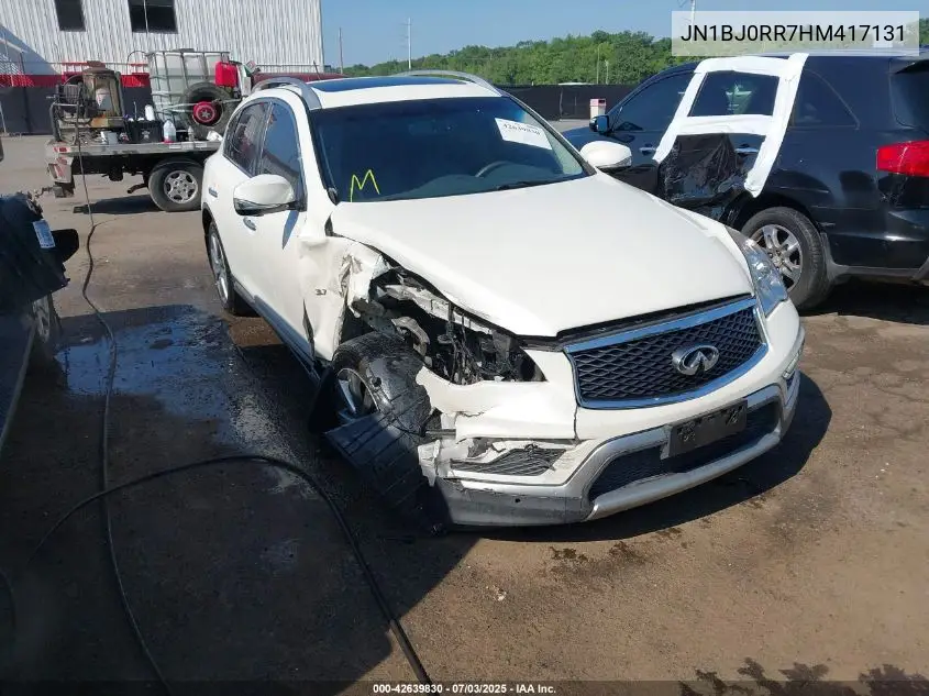 2017 Infiniti Qx50 VIN: JN1BJ0RR7HM417131 Lot: 42639830