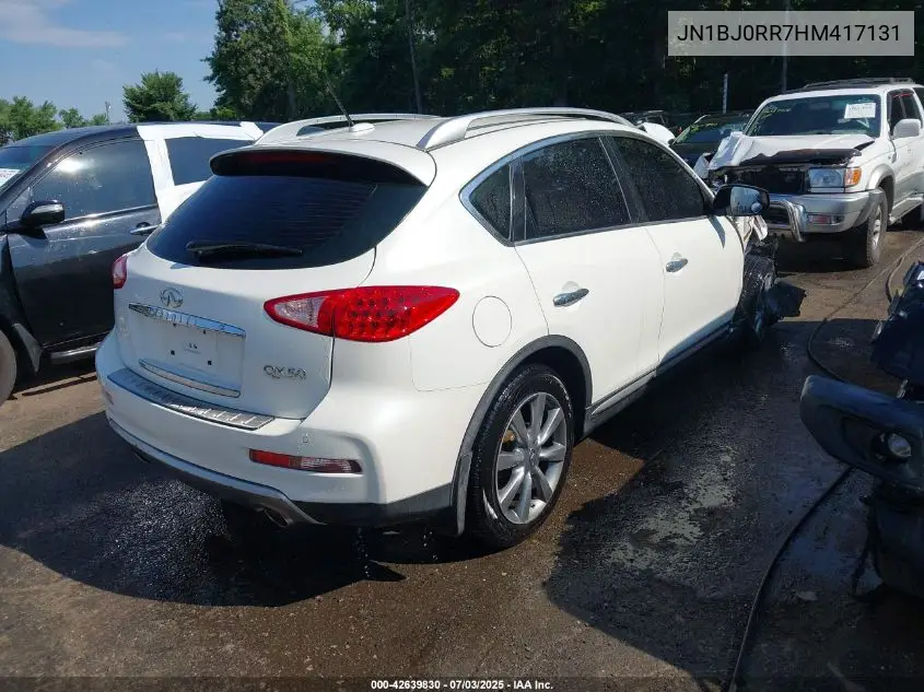 2017 Infiniti Qx50 VIN: JN1BJ0RR7HM417131 Lot: 42639830