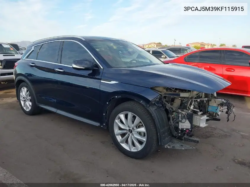 2019 Infiniti Qx50 Essential VIN: 3PCAJ5M39KF115915 Lot: 42062950