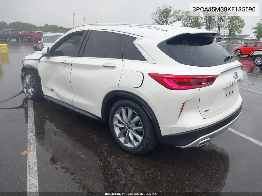 2019 Infiniti Qx50 Luxe VIN: 3PCAJ5M38KF135590 Lot: 42188021