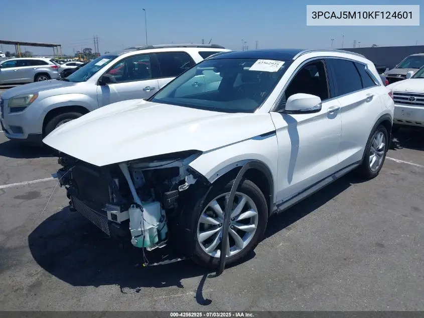 2019 Infiniti Qx50 Luxe VIN: 3PCAJ5M10KF124601 Lot: 42562925