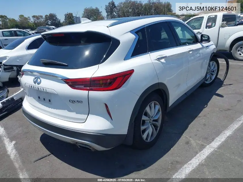 2019 Infiniti Qx50 Luxe VIN: 3PCAJ5M10KF124601 Lot: 42562925